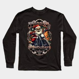 Skull Santa Hogging Long Sleeve T-Shirt